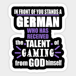 Gaming Germany E-Sport Gamer Team Slogan Sticker